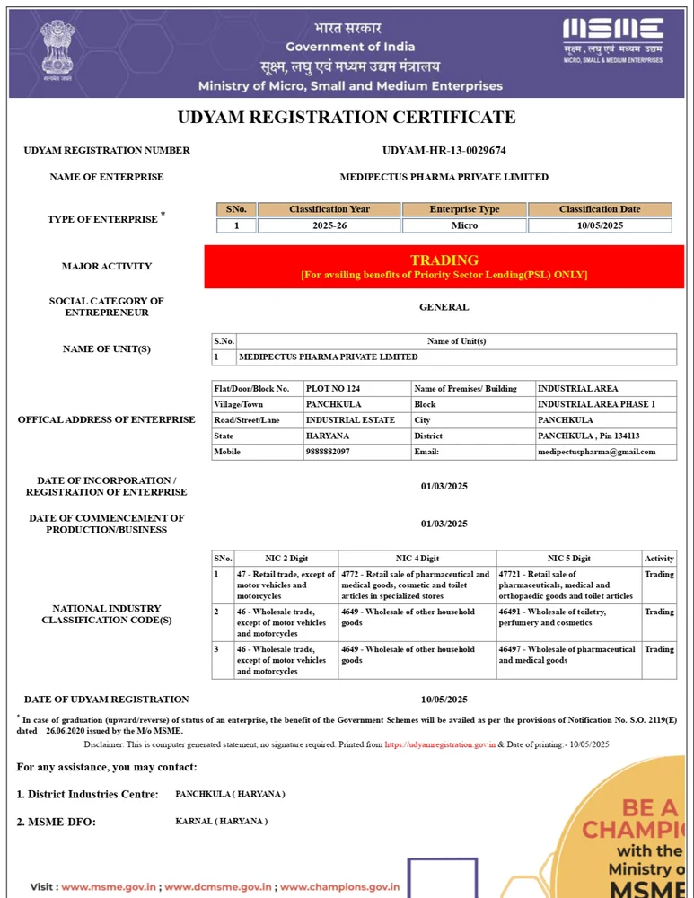 Certificate of Registration